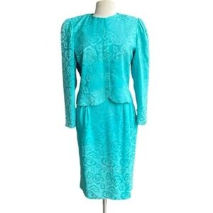 UMI Collections By Anne Crimmins 2-piece Set Skirt Top Silk Floral Women’s Sz 12